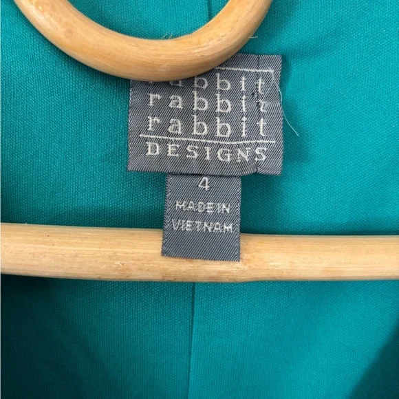 Teal Lace boho Midi Dress by Rabbit Rabbit Rabbit size 4 medium - Picture 6 of 8